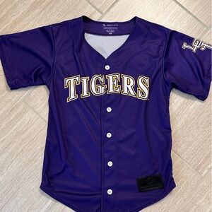 LSU Purple Tigers Kids Baseball Jersey - size YL